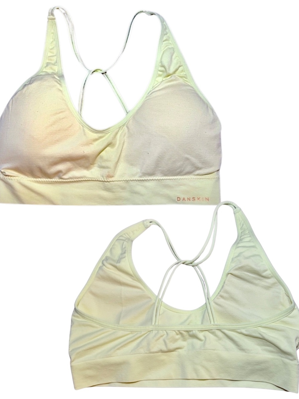 DANSKIN Light Yellow Sports‎ Bra